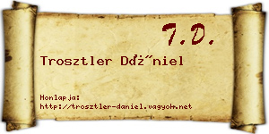 Trosztler Dániel névjegykártya