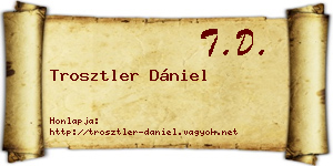Trosztler Dániel névjegykártya